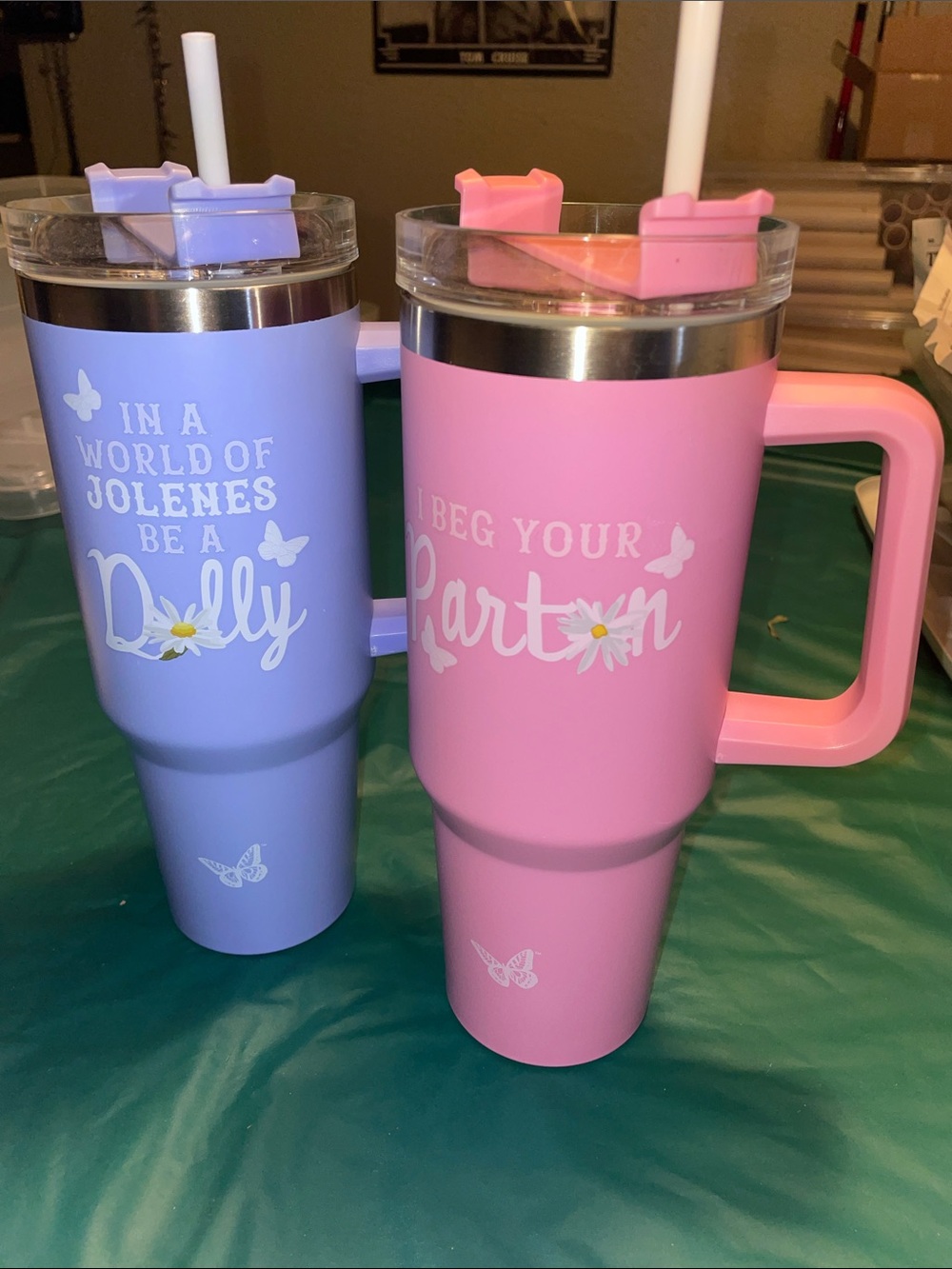 Dolly Parton Insulated Travel Tumbler set with Handles